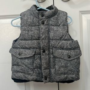 Baby Gap Grey Vest- fleece lined 12-18 months Boys